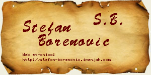 Stefan Borenović vizit kartica